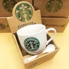 200ml Retro Ceramic Pot-bellied Milk Breakfast Cup with Spoon Color Glaze Coffee Travel Mug
