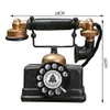 Decorative Objects Figurines Retro Resin Artificial Telephone Model Vintage Style Home Decor Ornament Craft with Sufficient Durability and Ruggedness 231123