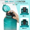 Wasserflasche, große Wasserflasche mit Strohhalm, motivierender Zeitmarkierung und Riemen, Bpa-frei, tragbar, für Fitnessstudio, Sport, Fitness, Outdoor, Reisen, Trinkkrug Q231123