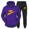 New Tracksuit Hoodies Jogging Pants Men 2 Piece Set Oversized Casual Sport Sweatshirts Cotton Plus Size