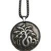 Pendanthalsband Vintage Ancient Coin Silver Plated Man / Women Jewelry P0006