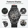 Wristwatches RAY MOUNT Top Man's Automatic Mechanical Watch Waterproof Sport Fashion Skeleton Dial Luminous Pointer