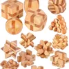 Ny New Wood Kong Ming Lock Lu Ban Lock IQ Brain Teaser Education Toy Children Montessori 3D Puzzles Game Unlock Toys Kid vuxen