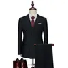 Trajes para hombre 2023 Boutique (pantalones tipo americana) de negocios para hombre, traje de boda de estilo británico para caballero, informal, ajustado, con doble botonadura, 2 piezas