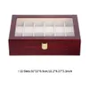 Scatole per orologi Custodie Scatola di legno 123561012 Griglie Organizzatori 6 slot Supporto in legno per uomo Donna Orologi Espositore per gioielli Drop Deli Dhrsm