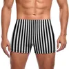 striped swimming trunks