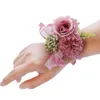 Andra modetillbehör Bröllopshandledsblomma för kvinnor Fake Flower Wedding Bridesmaid Armband Party Artificial Wrist Flowers Corsages For Party J230422