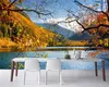 Wallpapers Parks Lake Autumn Scenery Nature Po Landscape 3d Wallpaper Papel De Parede Living Room Sofa TV Wall Bedroom Bathroom Murals