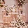 White Gold Theme Wedding Decoration Metal Dessert Combined Table Welcome Area Cake Rack For Party Event Site Layout Props