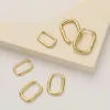 Stud Gold Color Metal Geometric Square Hoop Earring for Women Minimalist Small Circle Ear Buckle Punk Jewelry Trendy 231122