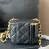 Mulheres designer caixa saco de bola dourada corrente diamante treliça bolsa de couro mini quadrado saco das mulheres crossbody sacos