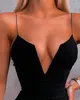 Casual Dresses for Women Spaghetti Strap V-Cut Mini Dress Sexig bodycon V-Neck Skinny Night Out Women's Clothing