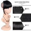 Bangs Synthetic Fake Blunt Hair Bangs 2Clips In Hair Extension Neat Front Fake Fringe False Hairpiece For Women Clip In Bangs 231123