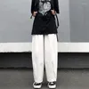 Women's Pants Lucyever Black White Straight Women 2023 Summer Hip Hop Streetwear Wide Leg Trousers Woman All-match Loose Casual