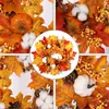 Decorative Flowers Halloween Window Decorations Thanksgiving Wreath Decorate Home Garland Wall Pumpkin