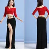 Scen Wear Belly Dance Top Long Kjol Set Sexiga Women Clothes Suit carnaval Disfraces vuxna klänningar kinesisk övning