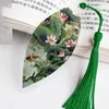 Leaf Veins Bookmarks Painting Flowers Birds Fish Pretty Aesthetic Vein Bookmark Gift For Friends Students School Supplies