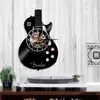 Wanduhren Uhr Stille Akustikgitarre Musikinstrument Schallplatte Home Bar Decor