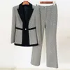 2023 Autumn Women Suit Dostosowywanie hurtowych strojów biznesowych Kobiet Business Spodnie Szerokie nogi garnitury mody mody Dwuczęściowy zestaw