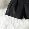 衣類セット幼児の女の子の夏の半袖ソリッドカラーリブリブトップショーツ2pcs衣装ドレスセットベビーガール服