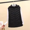 Gilet da donna 2023 Inverno Caldo Cotone Imbottito Piumino Senza Maniche Giacca Parka Gilet Donna Spessa Gilet Giacca a vento Giù Cappotto