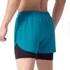 Men's Summer 2 in 1 Double Layer Fast Dry Sport Running Workout M-6XL Plus Fiess Shorts Outdoor Sports Clothing