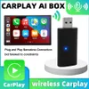 Auto Verdrahtet Zu Drahtlose Carplay Box Adapter Bluetooth Kompatibel Original Verdrahtete Carplay Dongle AI Box für Nachrüstung Android Auto