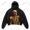 Herren-Kapuzenpullover, Sweatshirts, Punk-Stil, goldfarbener Ganzkörper-Totenkopf-Druckpullover, Gothic, hochwertiger Kapuzenpullover für Männer und Frauen, Street-Party-Top-Pullover, Haikyuu, Y2K, T231123