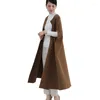 Women's Vests Y166 Women Sleeveless Open Front Waistcoat Jackets Coat Outwear Wool Blend Long Vest