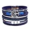 Bedelarmbanden Mtilayer Levensboom Lach Elke Dag Armband Magnetische Gesp Leer Dames Armbanden Polsbandje Manchetten Will En Sandy Dhpsa