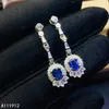 Stud Earrings KJJEAXCMY Fine Jewelry Natural Sapphire 925 Sterling Silver Women Ear Studs Support Test Luxury