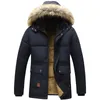 Men s Jackets Men Warm Parkas 2023 Winter Windproof Fleece Thick Jacket Coat Fashion Hooded Fur Collar Classic Casual Parka 231123