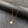 Chaînes exagérées à la mode irrégulière ronde clavicule chaîne Vintage métal bosse oeil pendentif collier ras du cou accessoires bijoux cadeaux