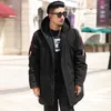 Hommes vers le bas grande taille 10XL 8XL 6XL 5XL hiver longue veste manteau lettre coton rembourré imprimé épais à capuche multi-poches Parkas homme pardessus