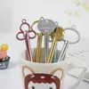 Jel Pens 100 PCS Anahtar Nötr Jel Kalem Sevimli Yaratıcı Retro Kırtasiye Ofis Öğrenciler için Küçük Hediyeler Kawaii Okul Malzemeleri 231122