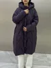 Kvinnors dike rockar Winter Down Jacket 2023 Korean Casual Slim Fit pendlare Löst montering Midlängd förtjockade kläder