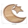 Nieuwe houten Eid Mubarak Food Tray Ramadan Decoratie voor thuiscake -display Islam Muslim Party 2023 Ramadan Kareem Eid Gifts