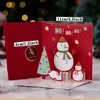 Decorazioni natalizie 6 pezzi Biglietto di auguri tridimensionale 3D Messaggio regalo creativo per la vigilia Forniture per le vacanze 231123