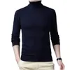 Mens Sweaters Sweater Men Solid Color Turtleneck Pullovers Pull Homme cold Blouse Winter Long Sleeve T Shirts 231123
