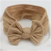 Hair Accessories Hair Accessories 5Pcslot Knit Bow Baby Headbands Elastic Nylon Girl Headband For Children Turban Born Infant Kids Dro Dhaev