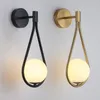 Wandlampen Nordic LED-Lampe Kreative Treppe Schlafzimmer Nachttischlampen Postmoderne einfache Glaswohnzimmerkorridorbalkon