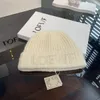 Lyx kashmir stickad hatt designer loewf beanie cap mäns vinter casual ull varm hatt