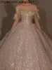 wangcai01 Dubai Luxury a line Wedding Dresses sequined Plus Size Chapel Train Sweetheart vestido de novia Appliqued Bridal Wedding Gowns Custom Made