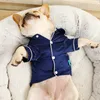 Hondenklarel Luxe Pet Pyjama's Zachte zijde Franse Bulldog Coat -kleding voor kleine S Shih Tzu Puppy Cat Deskleding XS2XL 230422