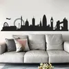 Adesivi murali Londra City Silhouette Inghilterra Decor Soggiorno Camera da letto Ufficio Home Art Decalcomania murale LL2429