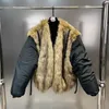 Hip Hop Womens Jackets Cloak V Neck Warm Outerwear Ladies Luxury Ytterkläder utomhus Double Side -kappor