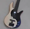 Fretless 5 Strings Taiji Yinyang Electric Bass Guitar con hardware nero Offerta logo/colore personalizza