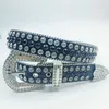28% OFF Belt Designer New Black white for men and women with straight punk diamond inlaid waistband