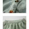 Women's Sleepwear 2023 Pajama Woman Winter Fleece Thickened Coral Loungewear Warm Plus Size Homewear Set Loose Nightwear