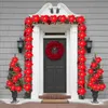 Autres Fournitures De Fête D'événement 2m 10LED Noël Poinsettia Fleurs Décorations Guirlande Guirlande Lumineuse Ornements D'arbre De Noël Intérieur Extérieur Décor À La Maison 230422